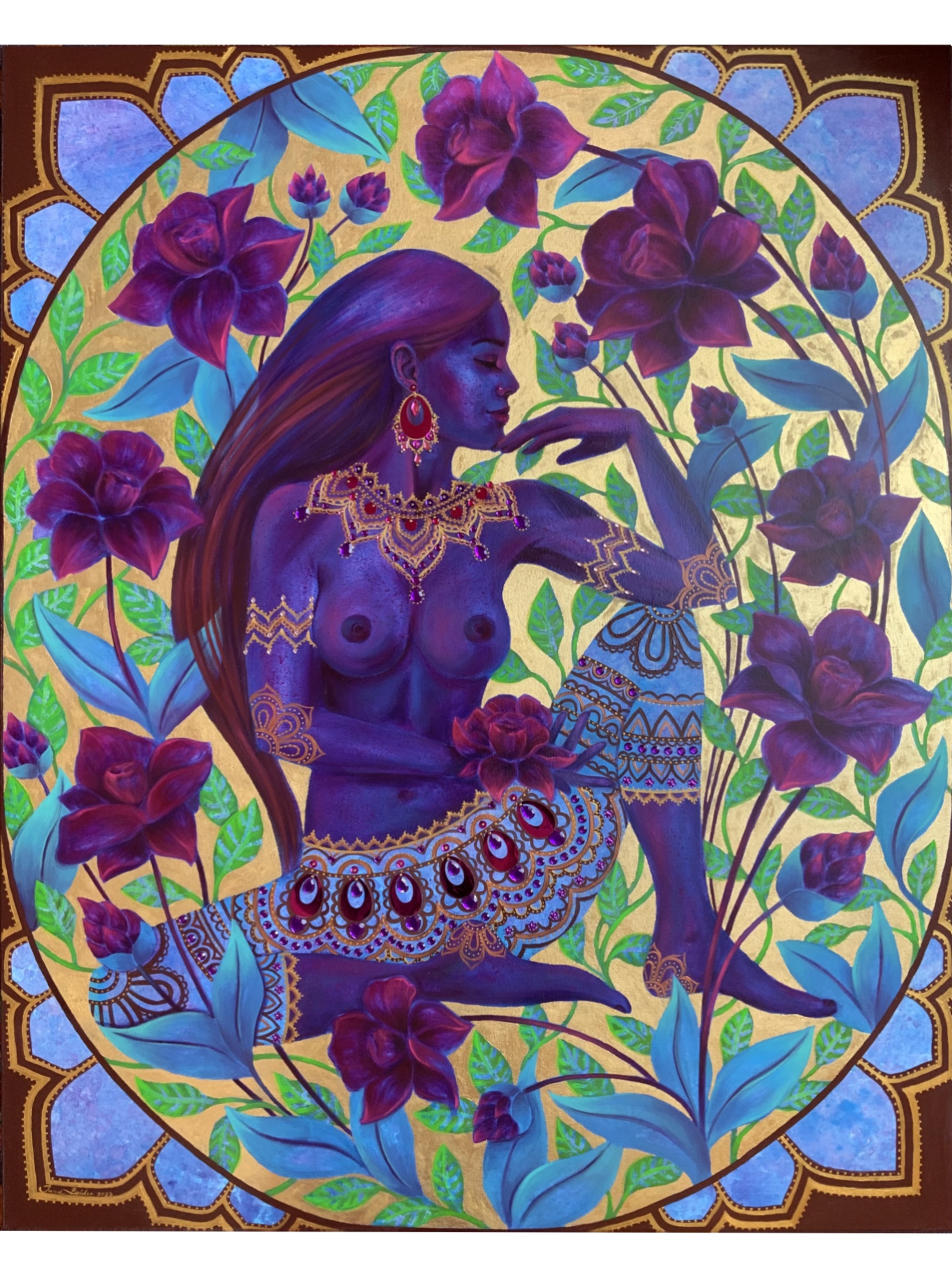 <h3>Soulgarden II</h3><br/> <h4>Mixed Media on Canvas <br/> 80 cm x 100 cm <br/> 2023</h4> 