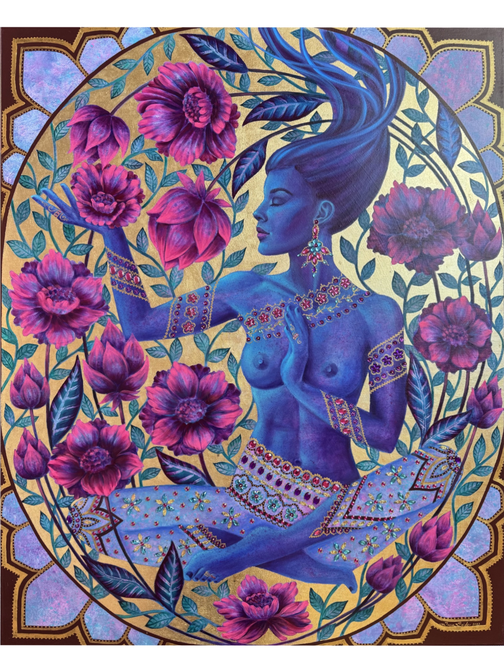 <h3>Soulgarden III</h3><br/> <h4>Mixed Media on Canvas <br/> 80 cm x 100 cm <br/> 2024</h4> 