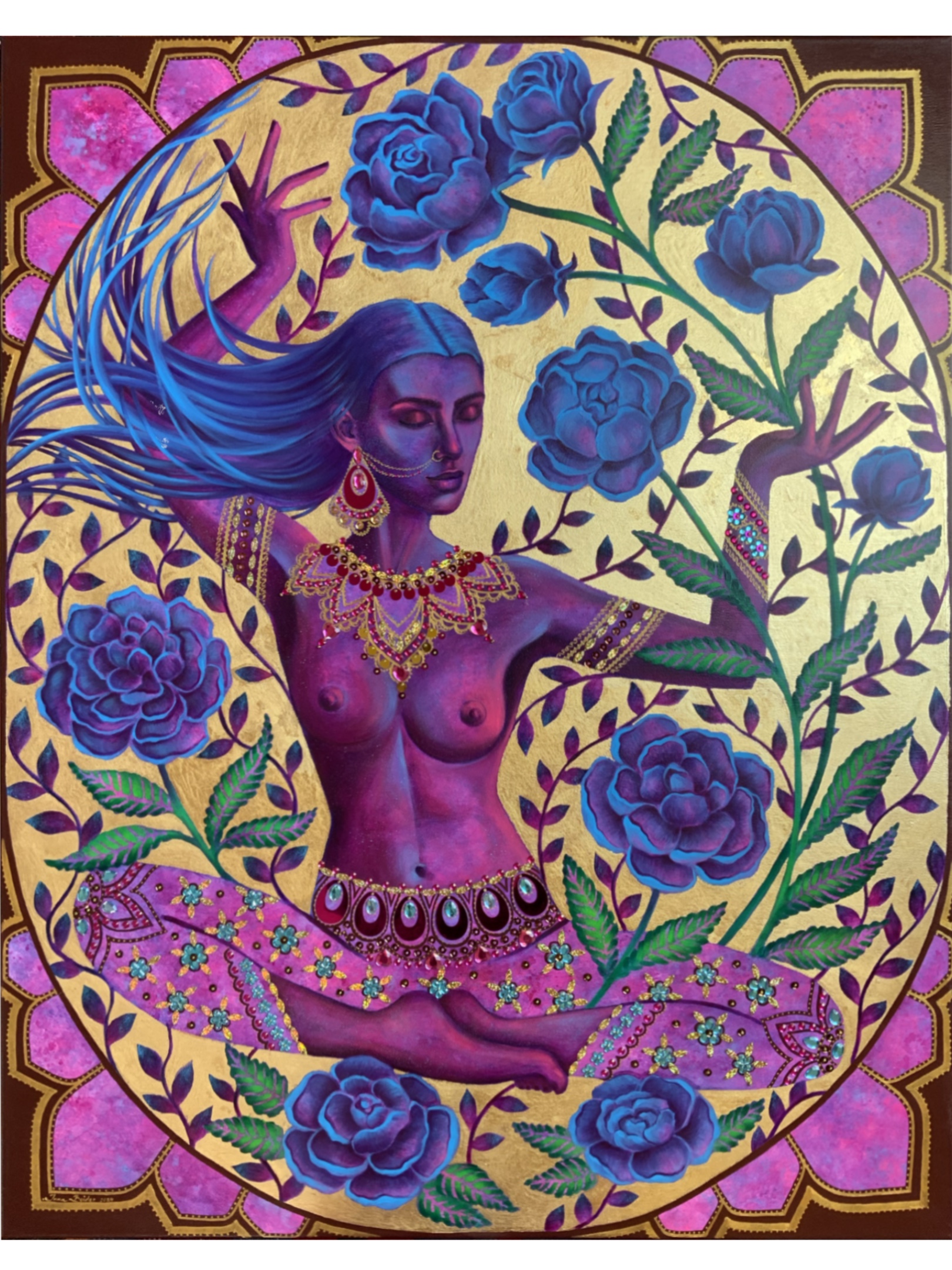 <h3>Soulgarden IV 🔴</h3><br/> <h4>Mixed Media on Canvas <br/> 80 cm x 100 cm <br/> 2024</h4> 