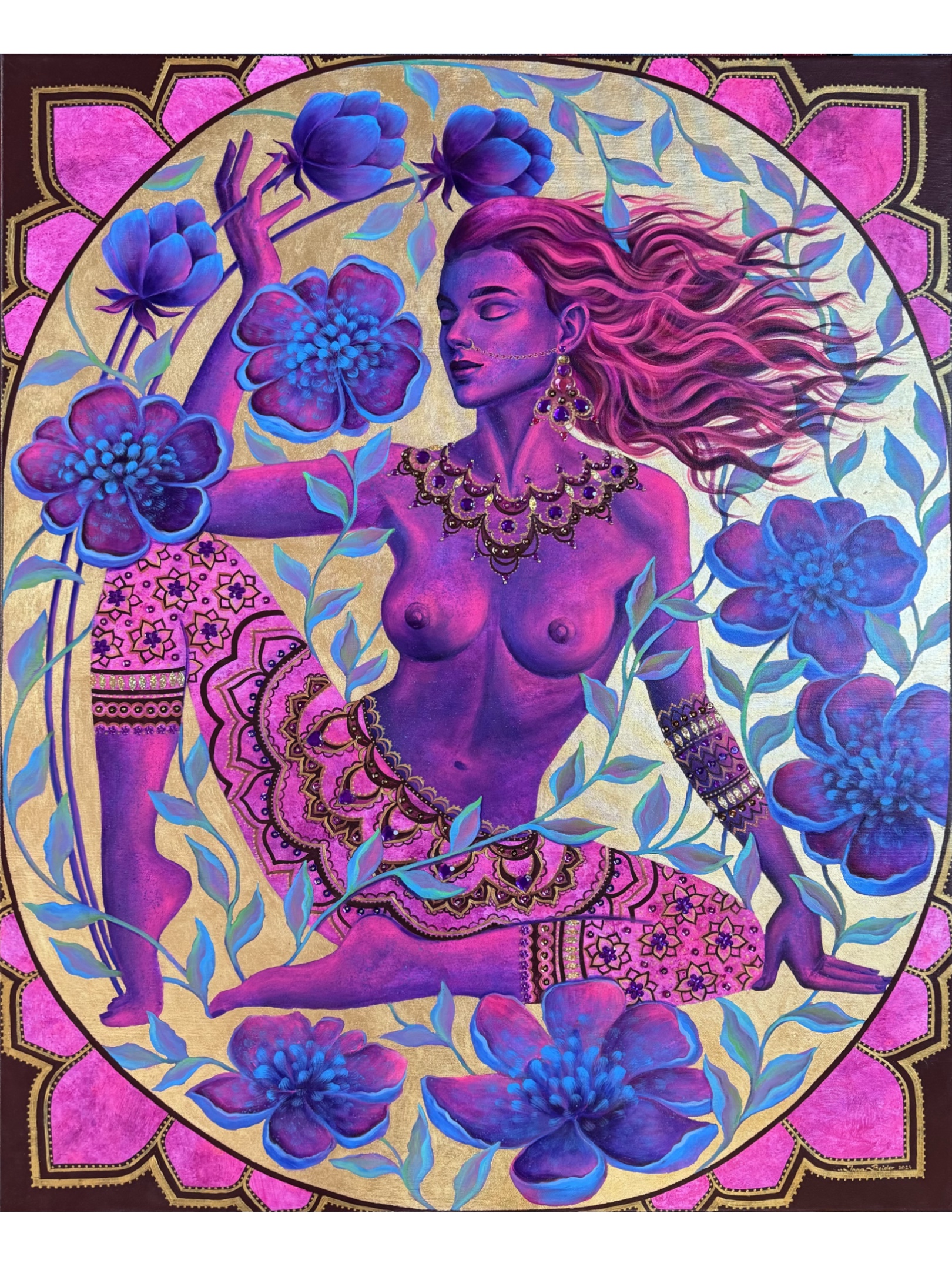 <h3>Soulgarden V</h3><br/> <h4>Mixed Media on Canvas <br/> 80 cm x 100 cm <br/> 2024</h4> 