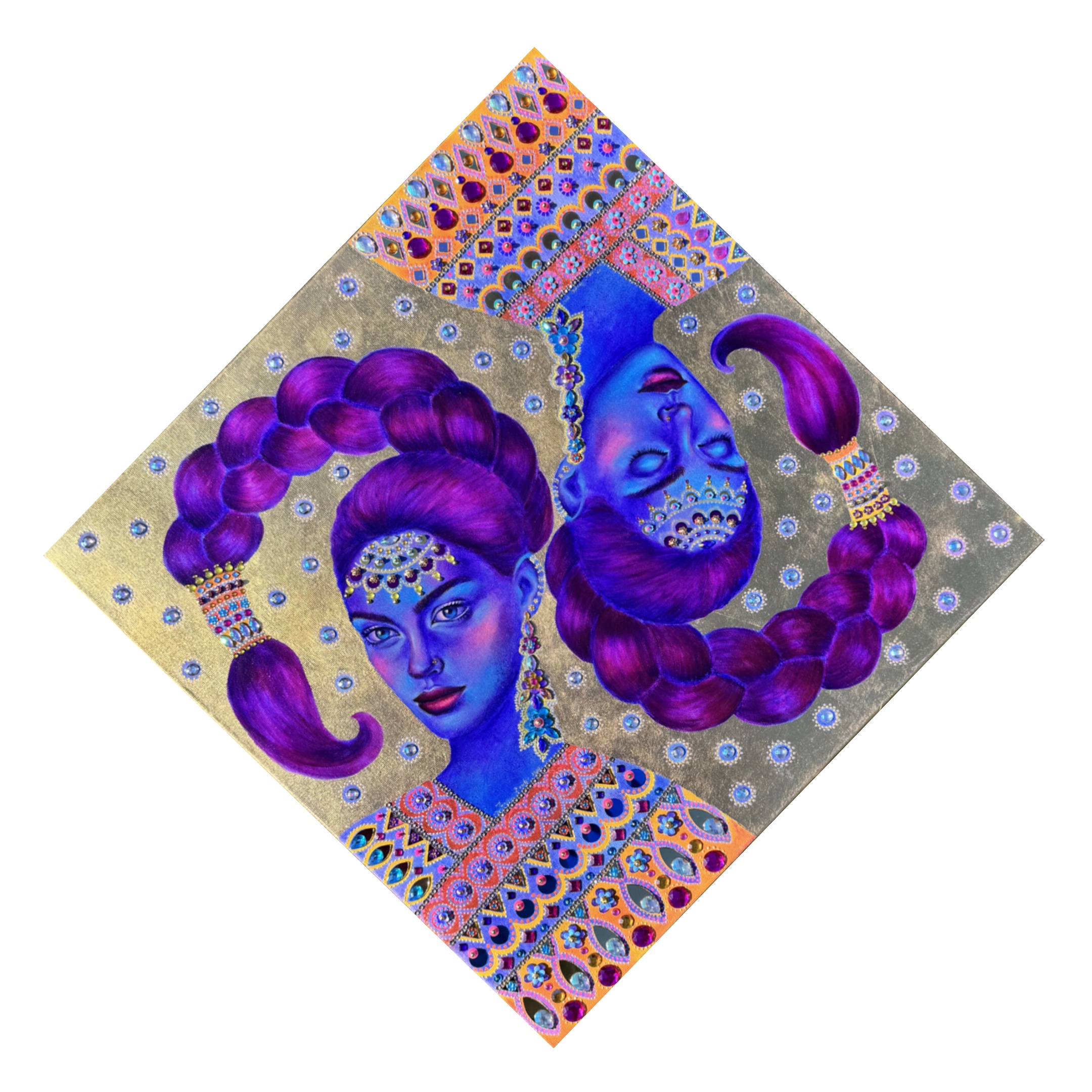 <br/> <br/> <br/> <h3>Wachtraum II</h3><br/> <h4>Mixed Media on Canvas <br/> ⌀ 70 cm x 70 cm <br/> 2025</h4> 