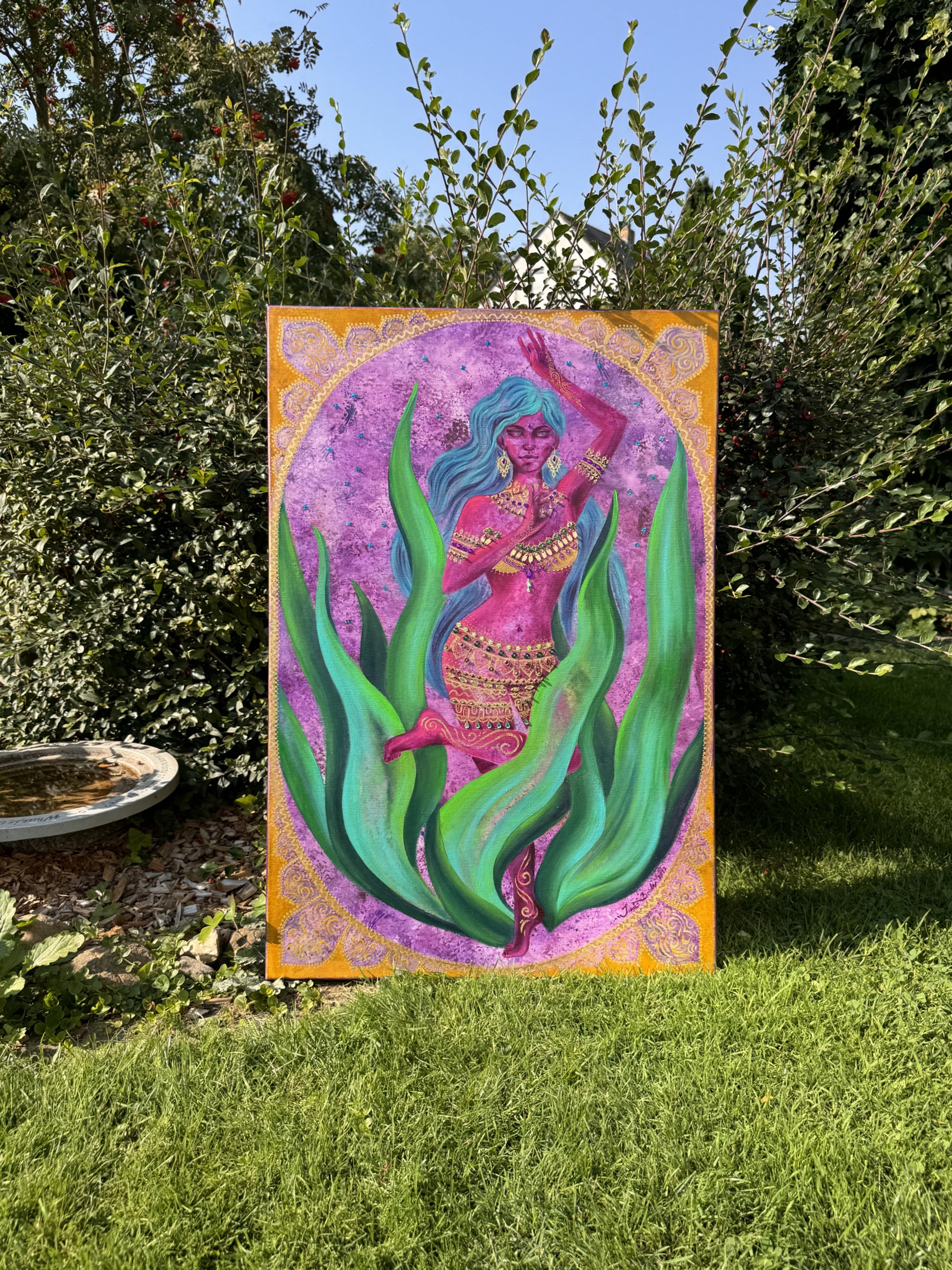 <h3>Sea Pearl</h3><br/> <h4>Mixed Media on Canvas <br/> 60 cm x 90 cm <br/> 2022</h4> 