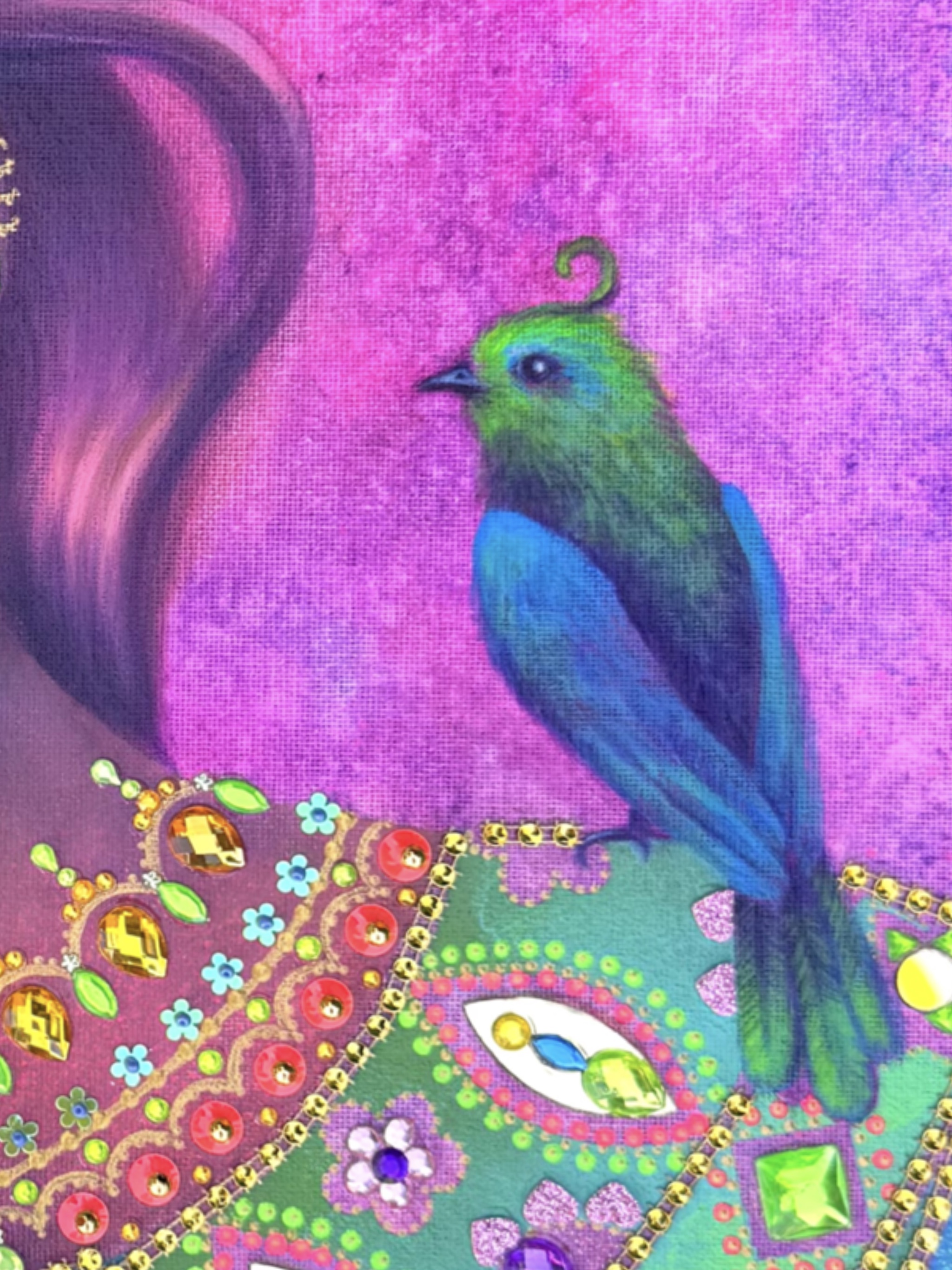 <br/> <br/> <br/> <h3>Dreamy II</h3><br/> <h4>Mixed Media on Canvas <br/> ⌀ 40 cm x 50 cm <br/> 2026</h4> 