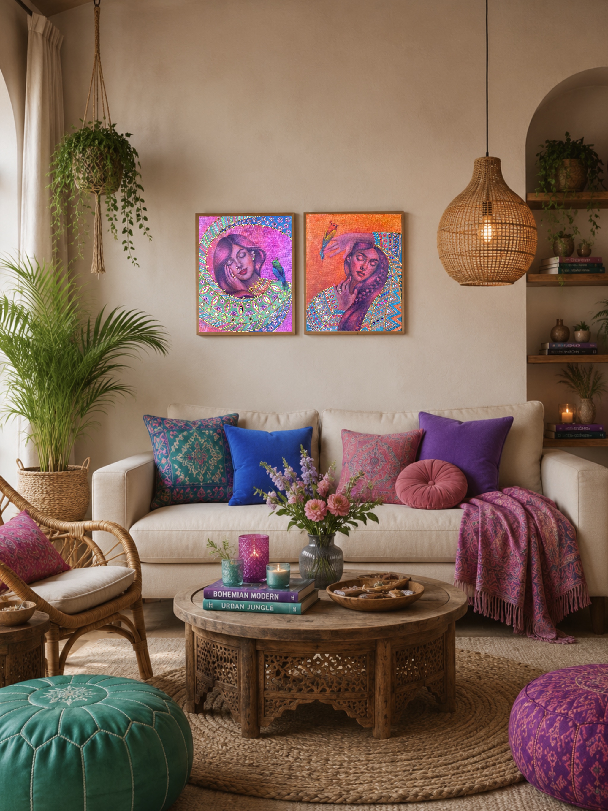 <br/> <br/> <br/> <h3>Dreamy II</h3><br/> <h4>Mixed Media on Canvas <br/> ⌀ 40 cm x 50 cm <br/> 2026</h4> 