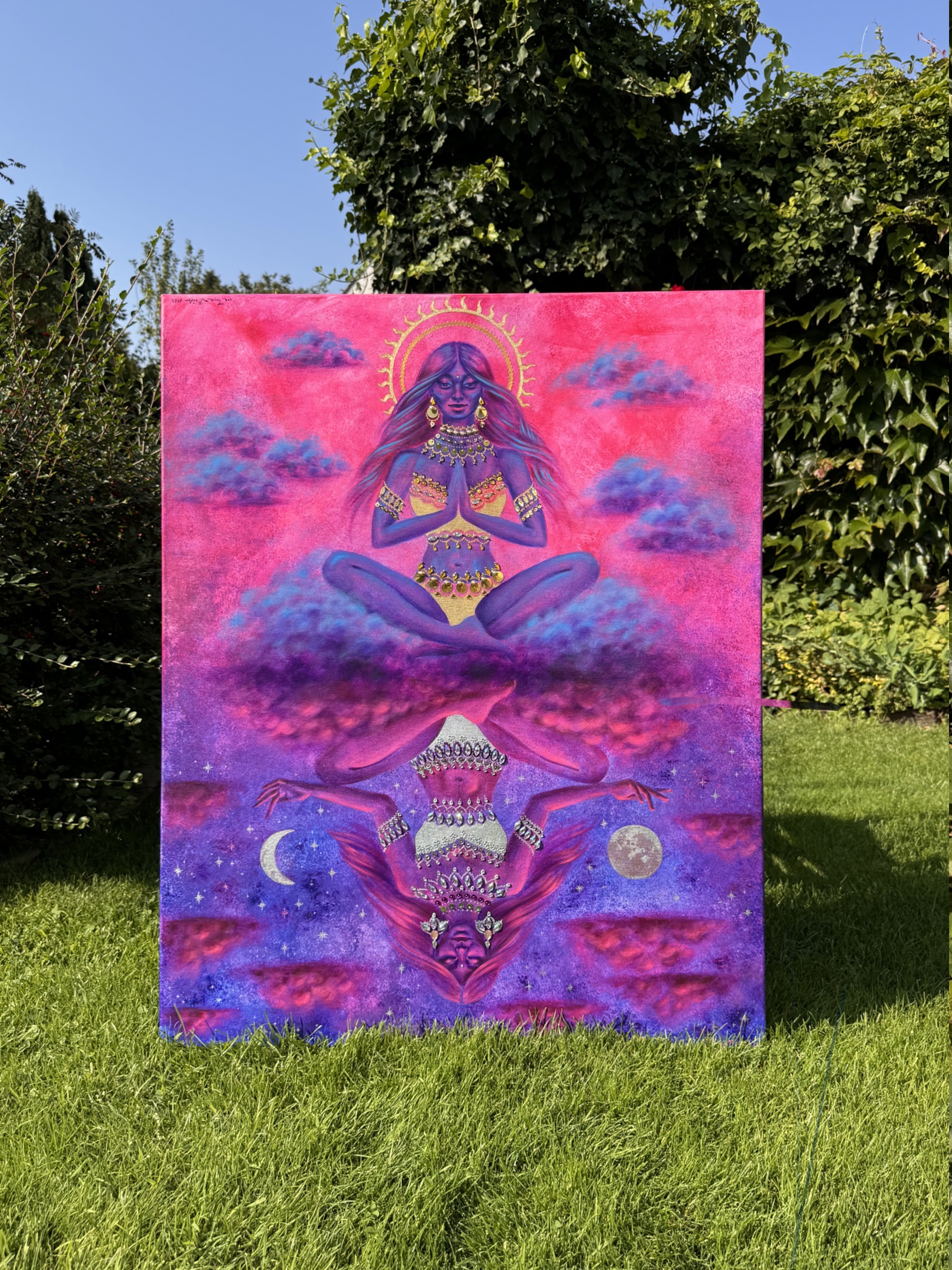 <h3>Duality</h3><br/> <h4>Mixed Media on Canvas <br/> 80 cm x 100 cm <br/> 2024</h4> 