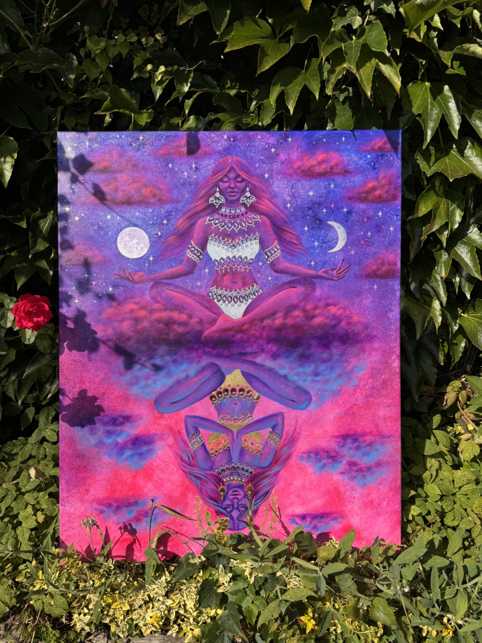 <h3>Duality</h3><br/> <h4>Mixed Media on Canvas <br/> 80 cm x 100 cm <br/> 2024</h4> 