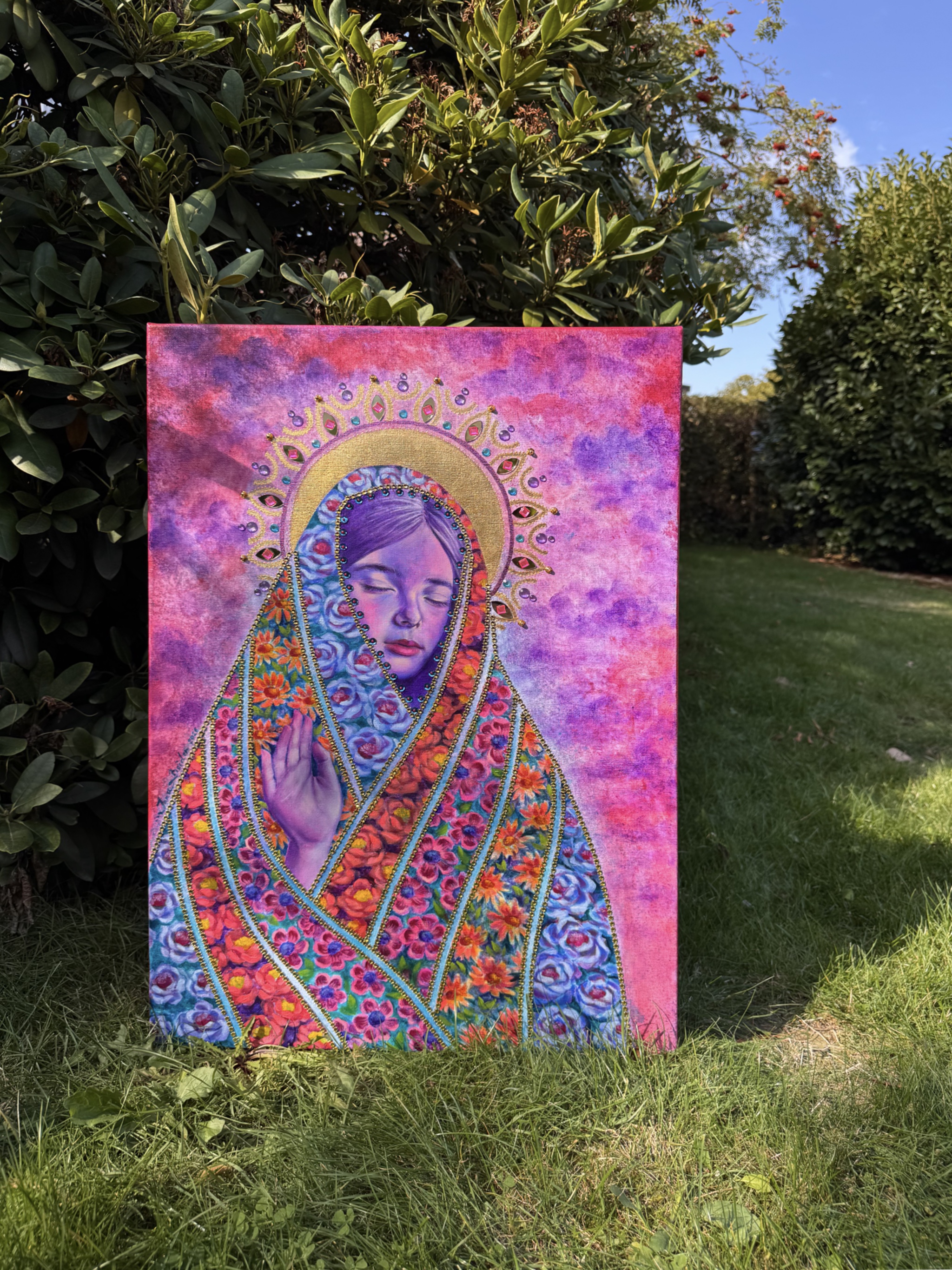 <br/> <br/> <br/> <h3>Grace</h3><br/> <h4>Mixed Media on Canvas <br/> ⌀ 50 cm x 70 cm <br/> 2026</h4>  