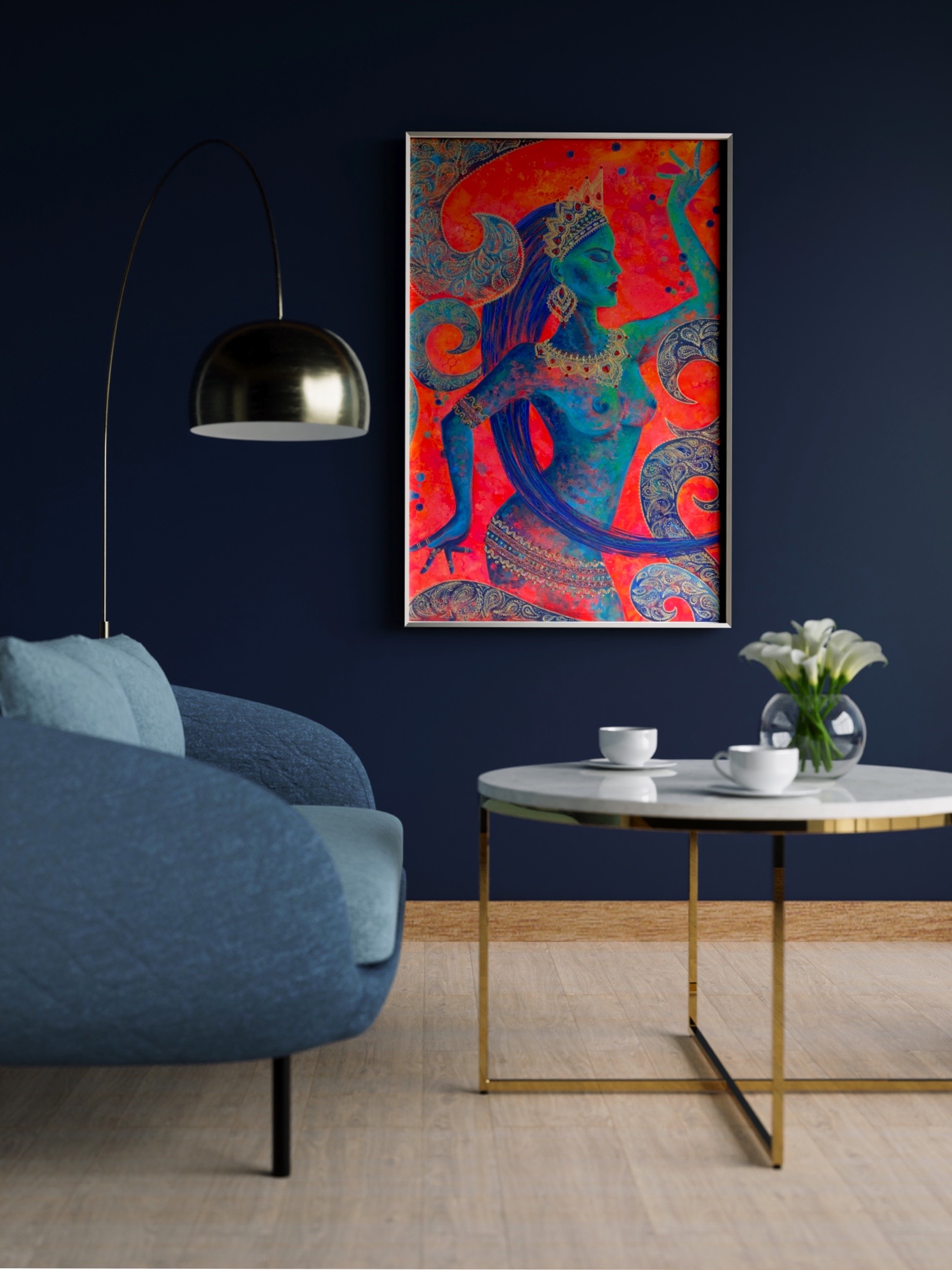 <h3>Your Inner Divinity III</h3><br/> <h4> Mixed Media on Canvas<br/> 70 cm x 100cm<br/> 2021</h4>