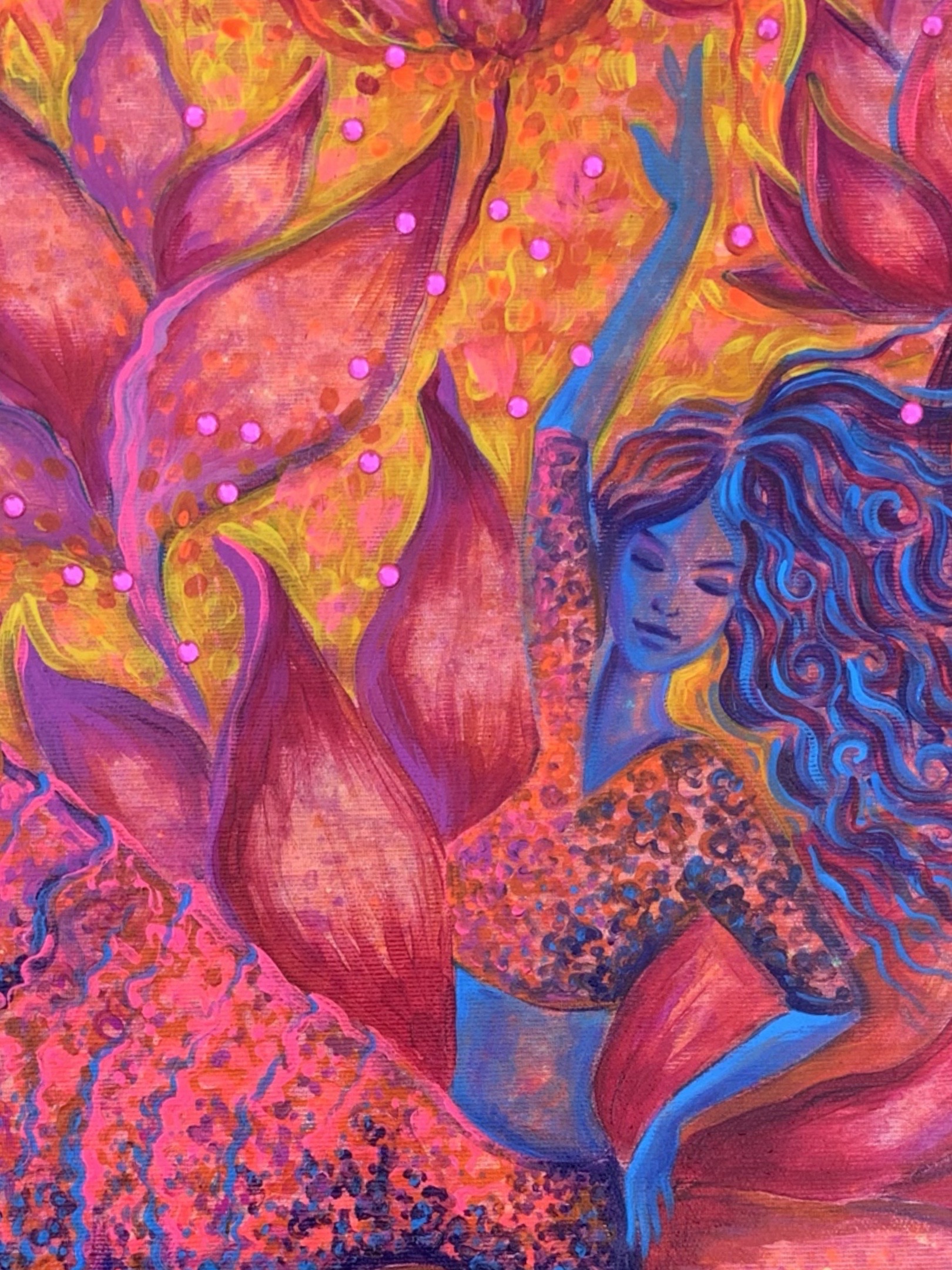 <h3>Inner Beauty 🔴</h3><br/><h4> Acrylic on Canvas<br/> 50 cm x 70 cm<br/> 2022</h4>
