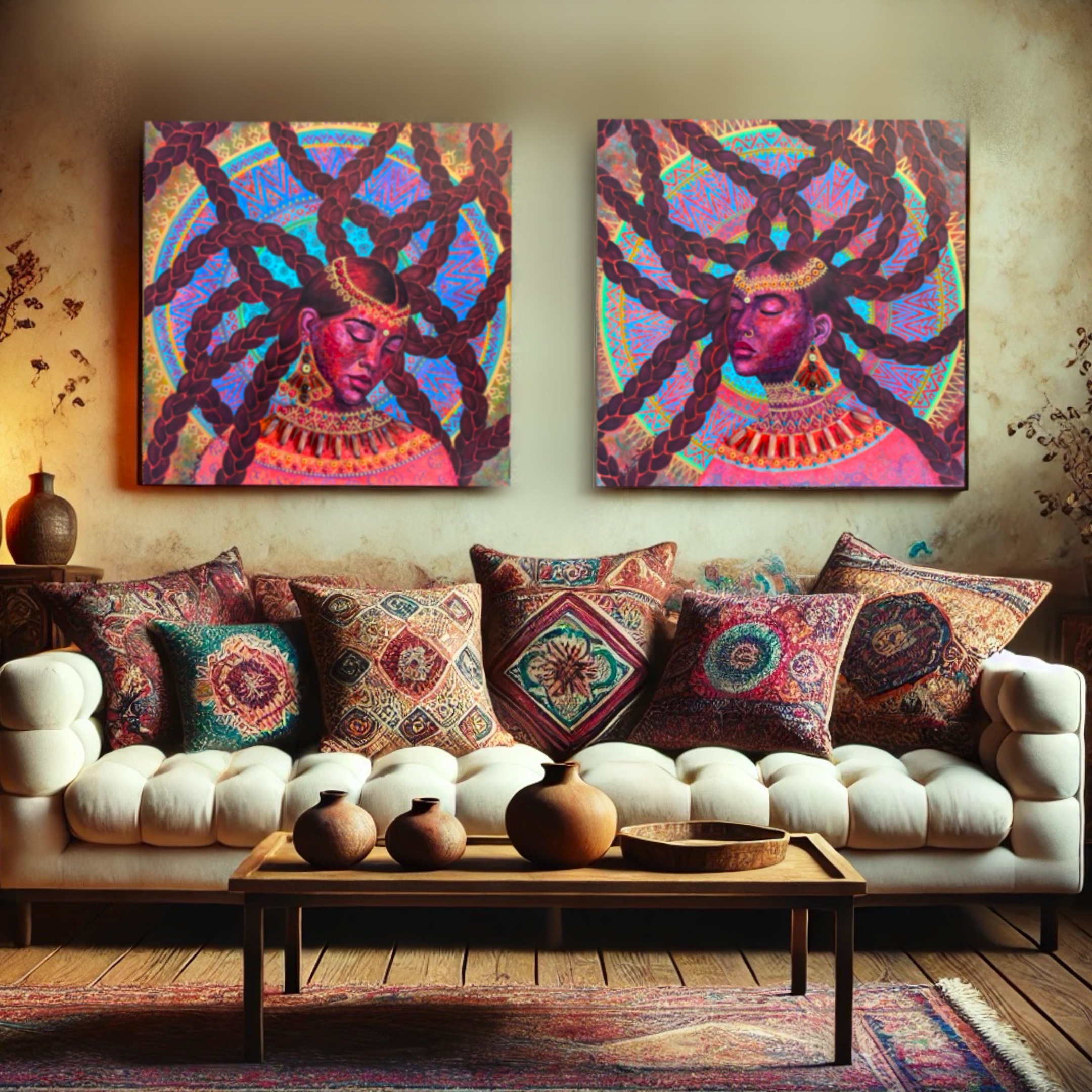 <h3>Silence</h3><br/> <h4>Mixed Media on Canvas <br/> 60 cm x 60 cm <br/> 2023</h4>