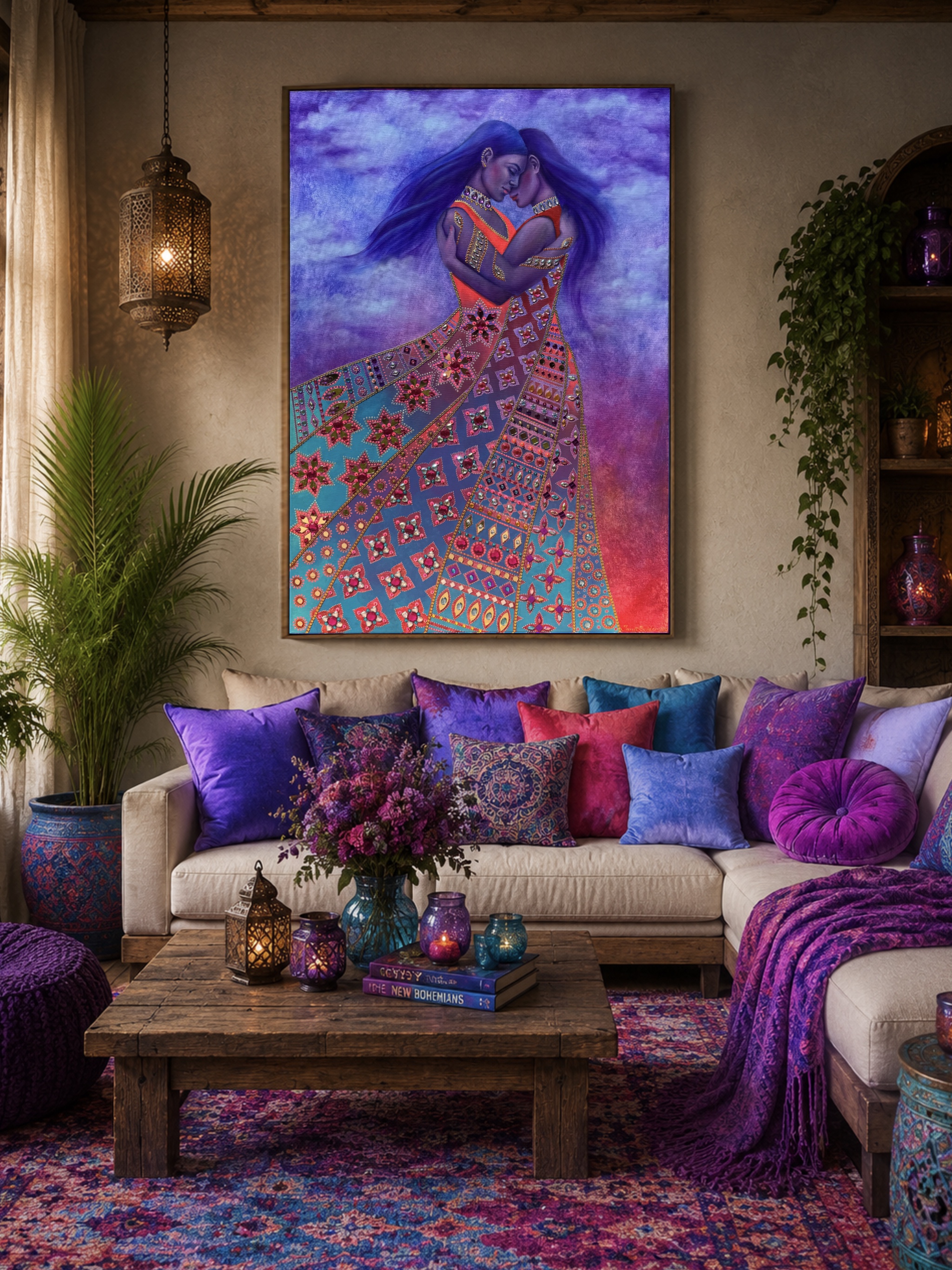 <br/> <br/> <br/> <h3>Self Acceptance I</h3><br/> <h4>Mixed Media on Canvas <br/> ⌀ 70 cm x 100 cm <br/> 2025</h4> 