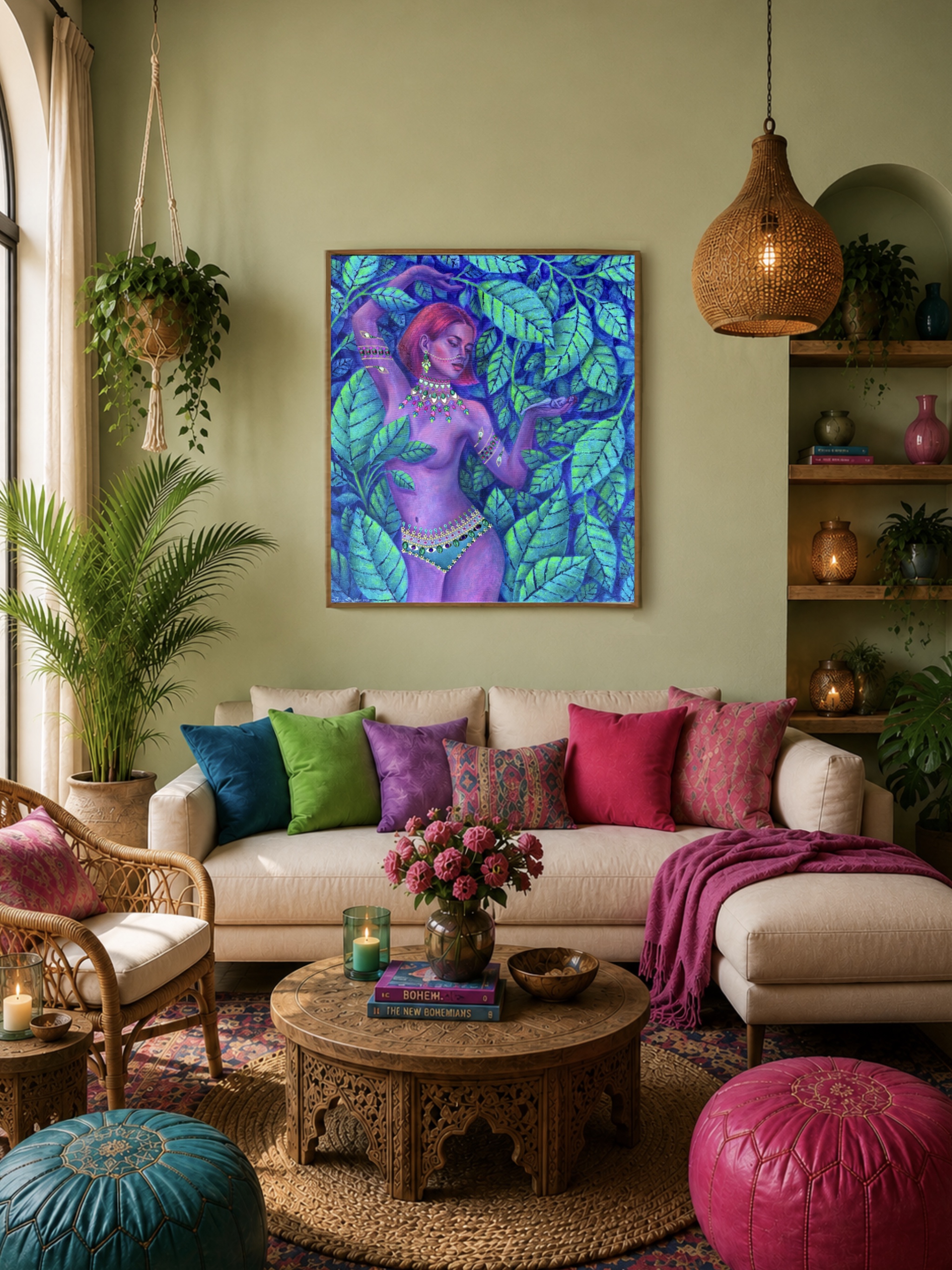 <br/> <br/> <br/> <h3>Sense of Presence III</h3><br/> <h4>Mixed Media on Canvas <br/> ⌀ 70 cm x 100 cm <br/> 2026</h4> 