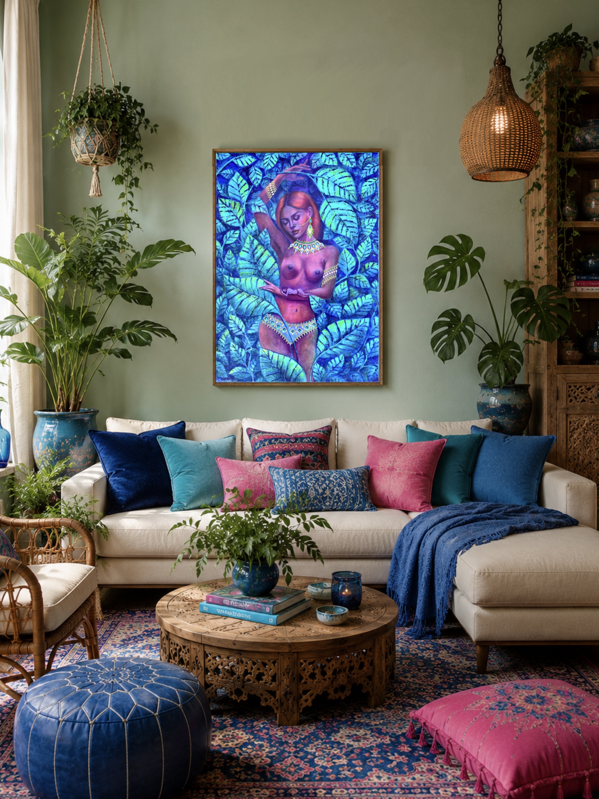 <br/> <br/> <br/> <h3>Sense of Presence II</h3><br/> <h4>Mixed Media on Canvas <br/> ⌀ 70 cm x 100 cm <br/> 2025</h4> 
