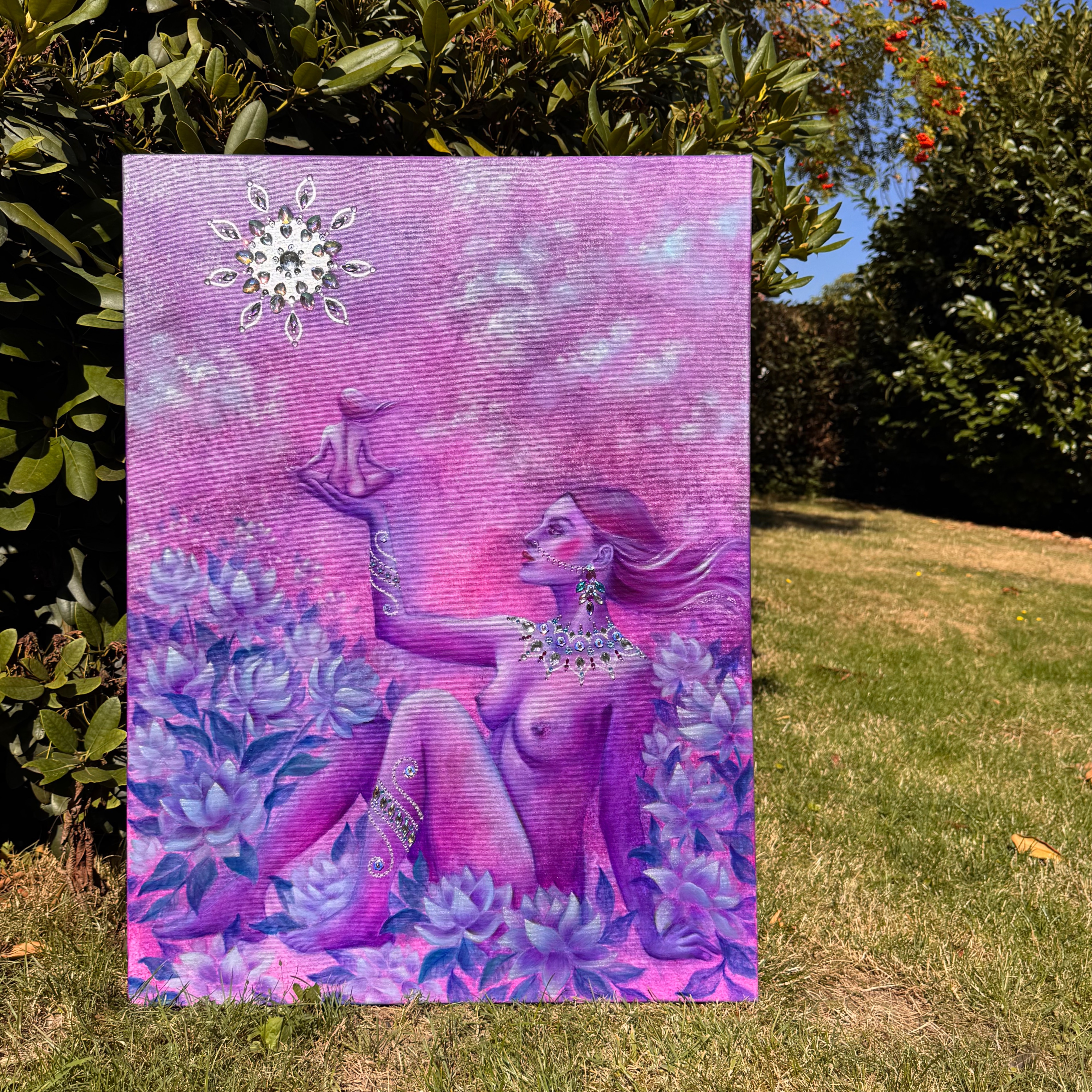 <br/> <br/> <br/> <h3>Sense of Presence VII</h3><br/> <h4>Mixed Media on Canvas <br/> ⌀ 60 cm x 80 cm <br/> 2026</h4>  