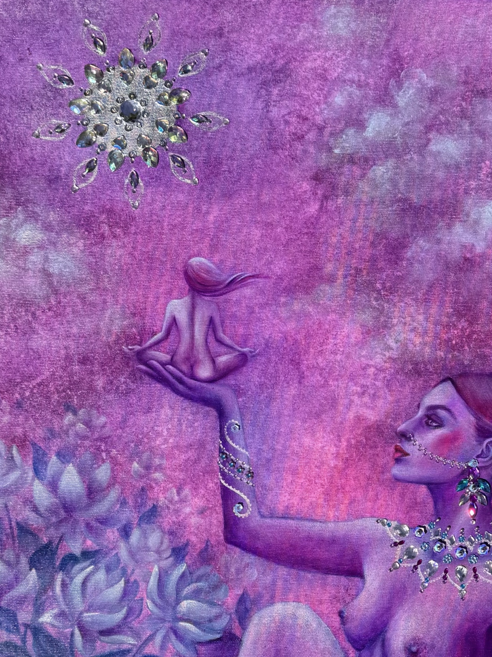 <br/> <br/> <br/> <h3>Sense of Presence VII</h3><br/> <h4>Mixed Media on Canvas <br/> ⌀ 60 cm x 80 cm <br/> 2026</h4>  