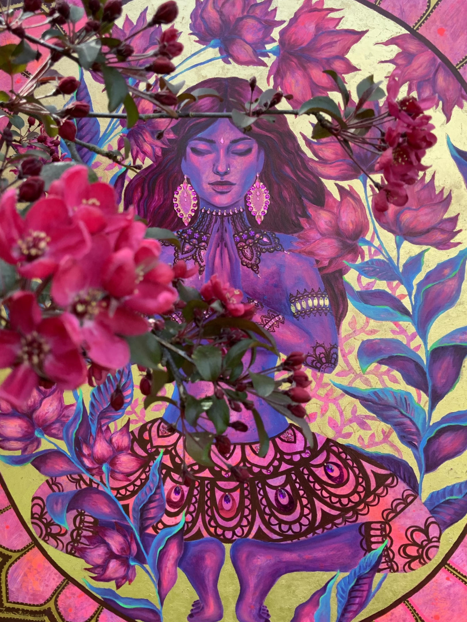 <h3>Soulgarden I</h3><br/> <h4>Mixed Media on Canvas <br/> 80 cm x 100 cm <br/> 2023</h4> 