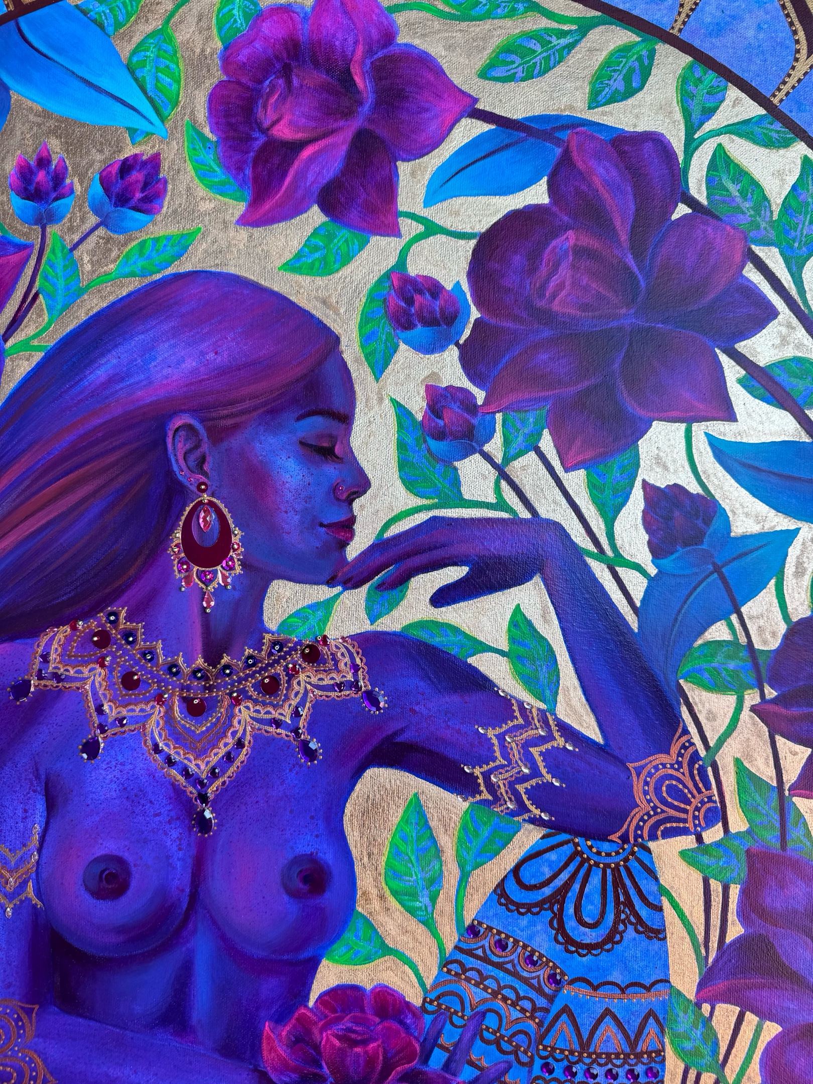 <h3>Soulgarden II</h3><br/> <h4>Mixed Media on Canvas <br/> 80 cm x 100 cm <br/> 2023</h4> 