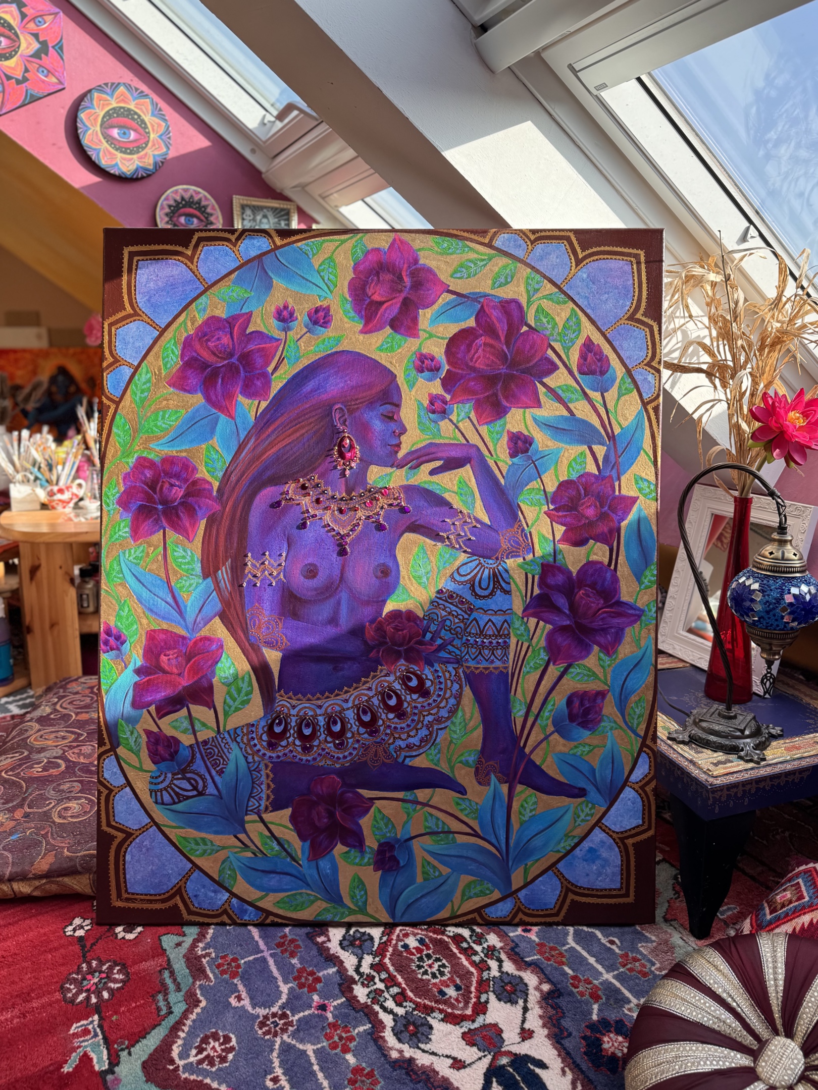 <h3>Soulgarden II</h3><br/> <h4>Mixed Media on Canvas <br/> 80 cm x 100 cm <br/> 2023</h4> 