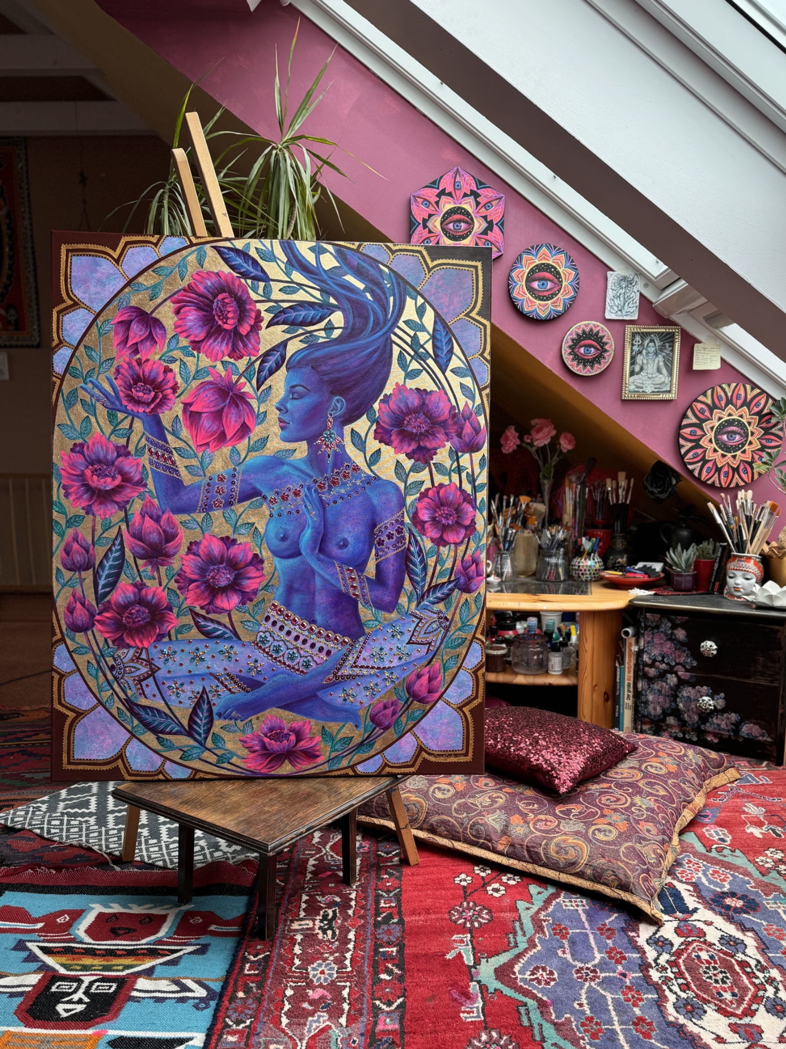 <h3>Soulgarden III</h3><br/> <h4>Mixed Media on Canvas <br/> 80 cm x 100 cm <br/> 2024</h4> 
