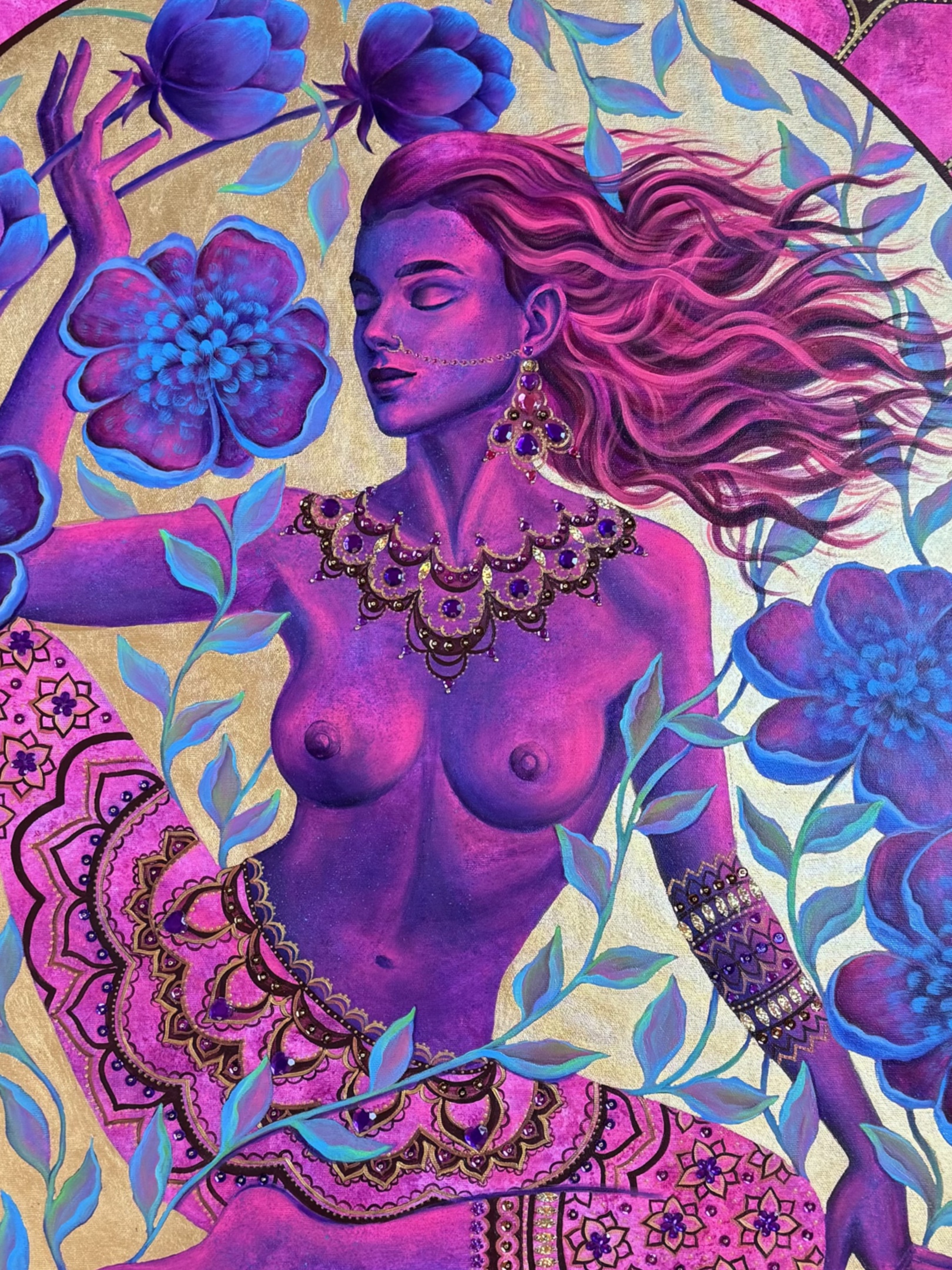 <h3>Soulgarden V</h3><br/> <h4>Mixed Media on Canvas <br/> 80 cm x 100 cm <br/> 2024</h4> 
