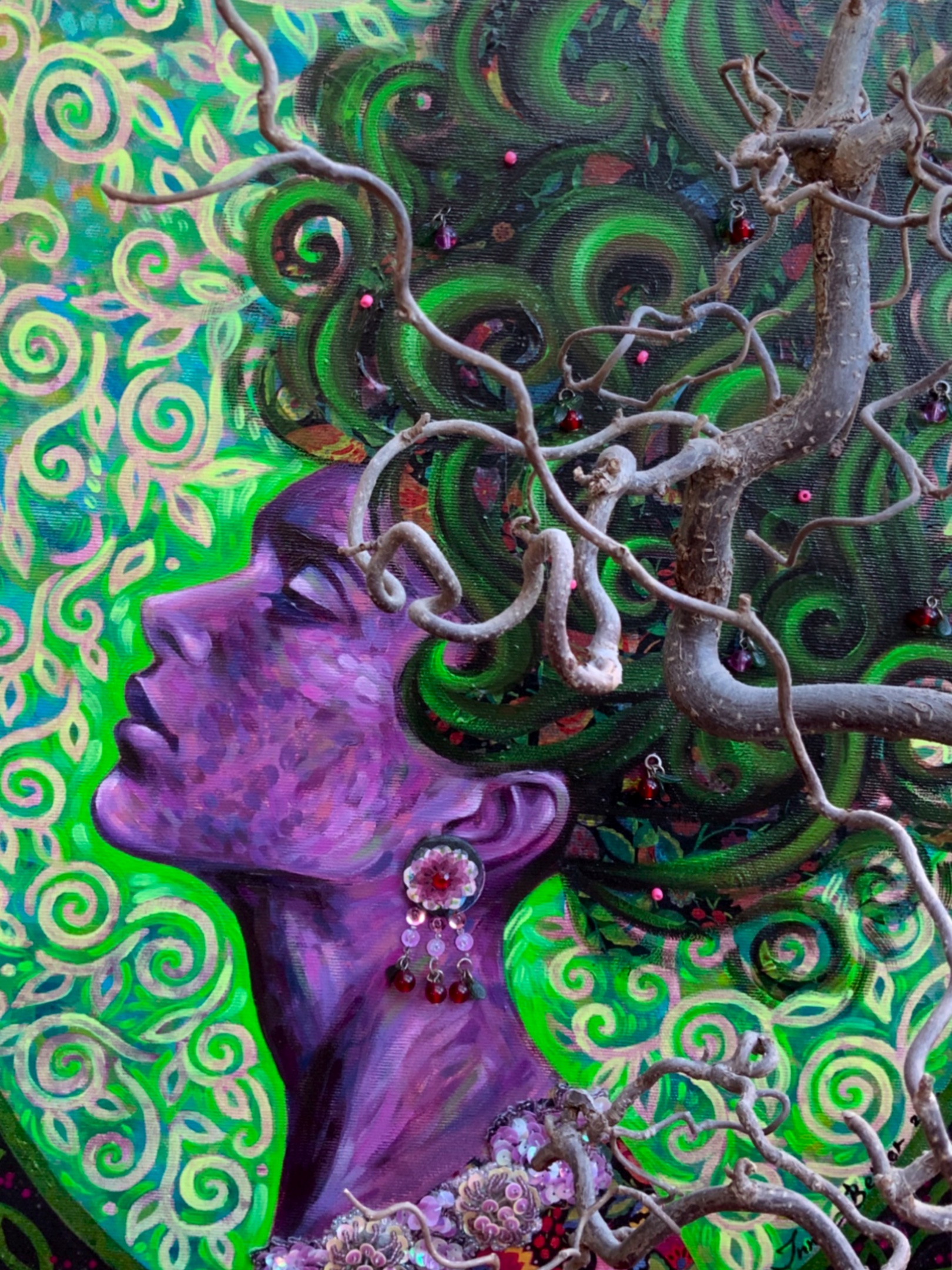 <h3>A Midsummer Night's Dream</h3><br/> <h4>Mixed Media on Canvas <br/> 50 cm x 70 cm <br/> 2022</h4>