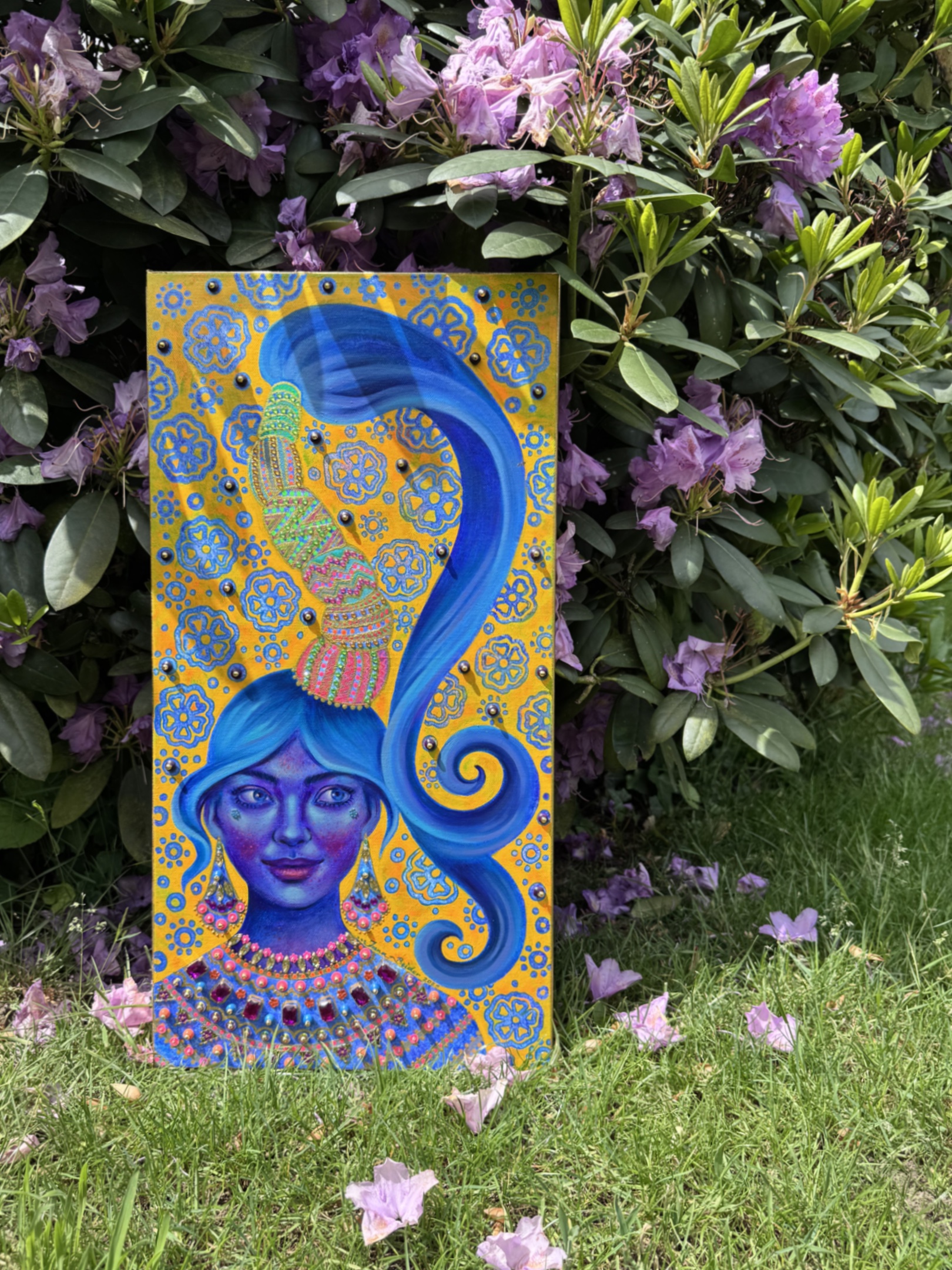 <h3>Sunnymood</h3><br/> <h4>Mixed Media on Canvas <br/> 30,5 cm x 60 cm <br/> 2025</h4> 