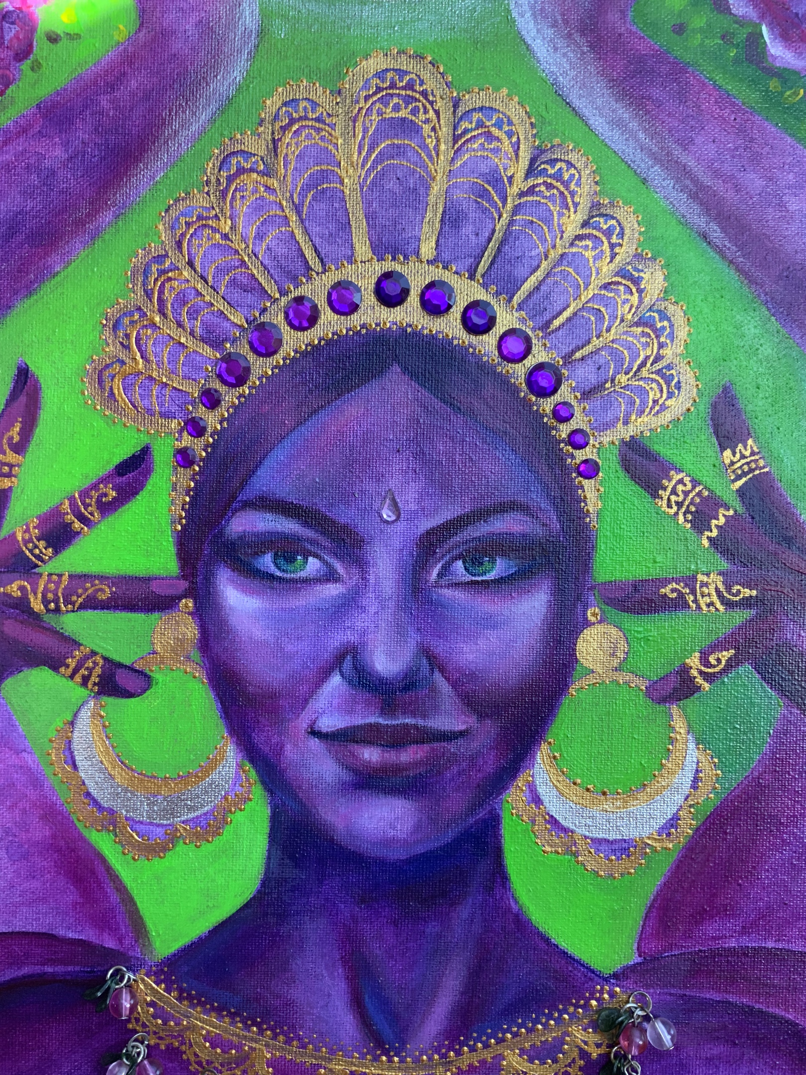 <h3>The Guardian</h3> <br/><h4>Mixed Media on Canvas<br/> 80 cm x 80 cm<br/> 2022</h4>