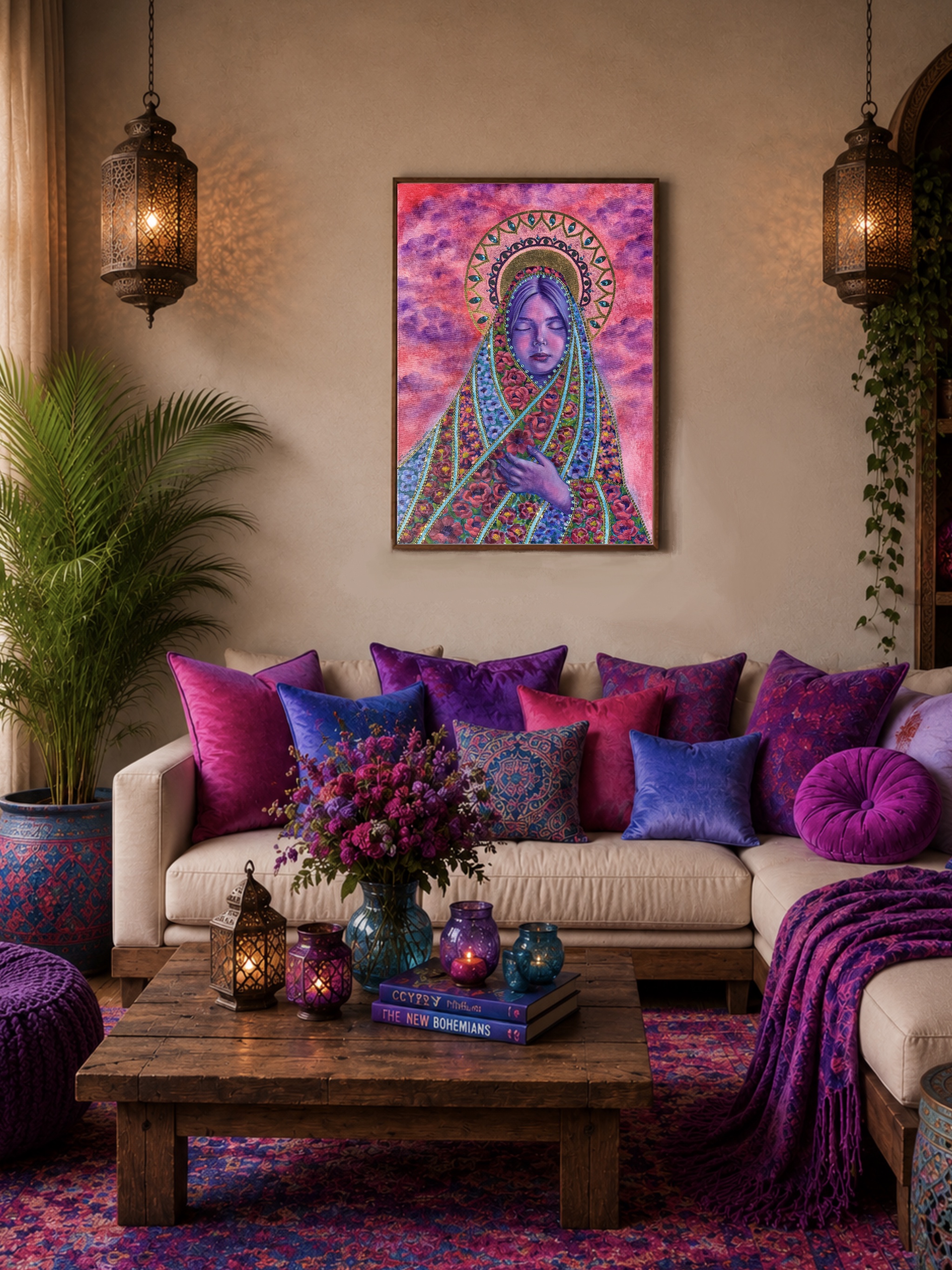 <br/> <br/> <br/> <h3>The One That Glows In The Dark</h3><br/>  <h4>Mixed Media on Canvas <br/> ⌀ 50 cm x 70 cm <br/> 2026</h4>  